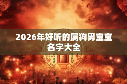 2026年好听的属狗男宝宝名字大全 2026年好听的属狗男宝宝名字大全