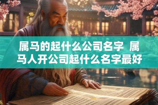 属马的起什么公司名字  属马人开公司起什么名字最好