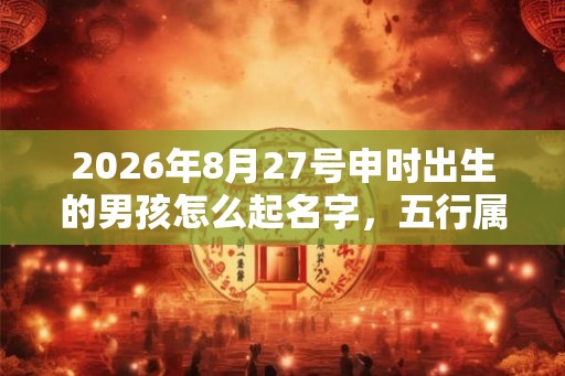2026年8月27号申时出生的男孩怎么起名字，五行属什么