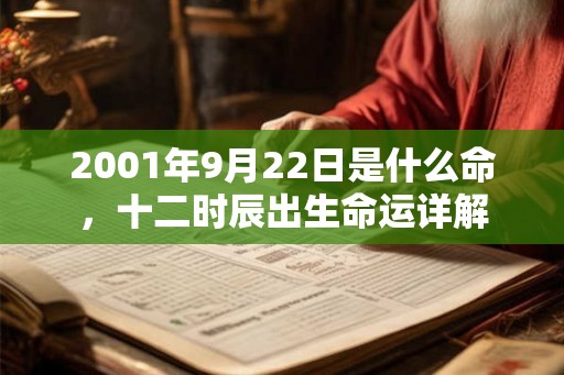 2001年9月22日是什么命，十二时辰出生命运详解