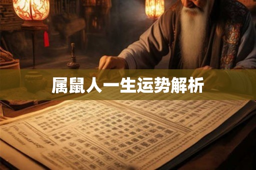 属鼠人一生运势解析 属鼠人一生运势解析