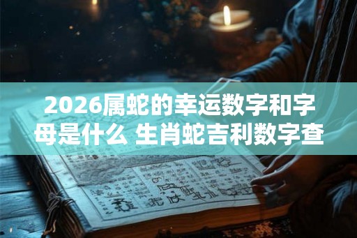 2026属蛇的幸运数字和字母是什么 生肖蛇吉利数字查询