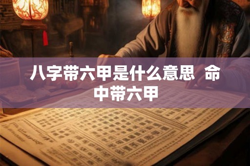 八字带六甲是什么意思  命中带六甲