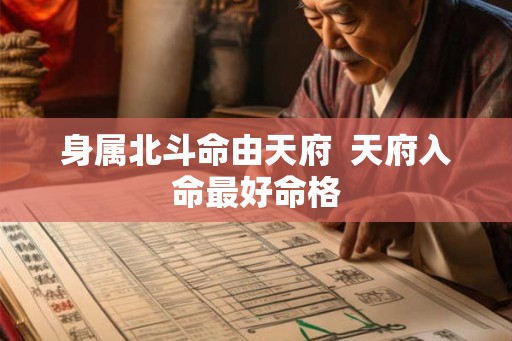 身属北斗命由天府  天府入命最好命格