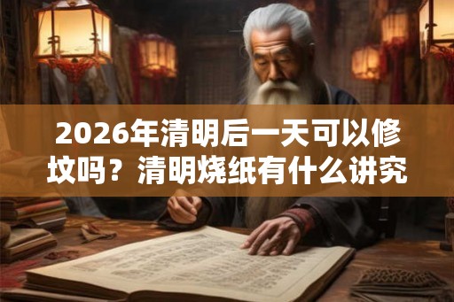 2026年清明后一天可以修坟吗？清明烧纸有什么讲究？