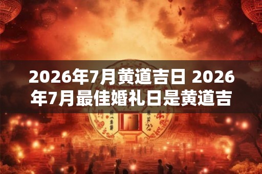 2026年7月黄道吉日 2026年7月最佳婚礼日是黄道吉日吗