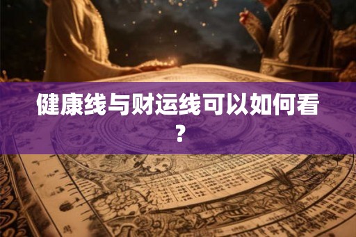 健康线与财运线可以如何看? 健康线与财运线可以如何看?