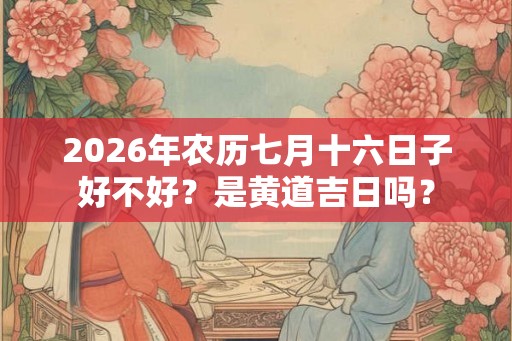 2026年农历七月十六日子好不好？是黄道吉日吗？