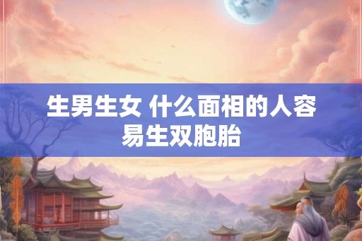 生男生女 什么面相的人容易生双胞胎