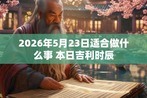 2026年5月23日适合做什么事 本日吉利时辰