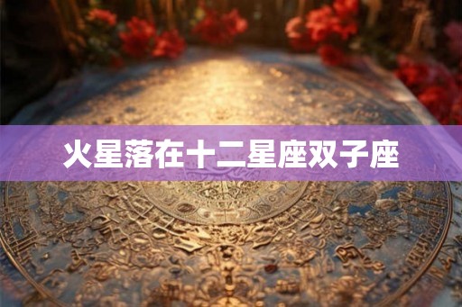 火星落在十二星座双子座