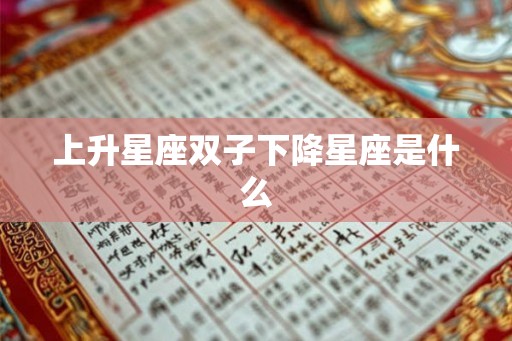 上升星座双子下降星座是什么