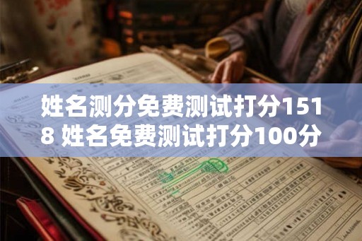 姓名测分免费测试打分1518 姓名免费测试打分100分