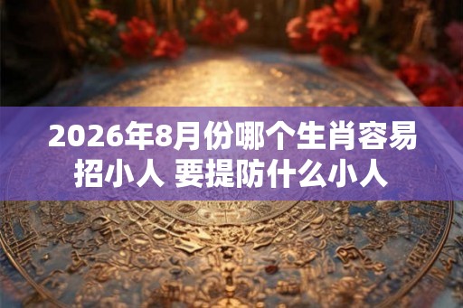 2026年8月份哪个生肖容易招小人 要提防什么小人