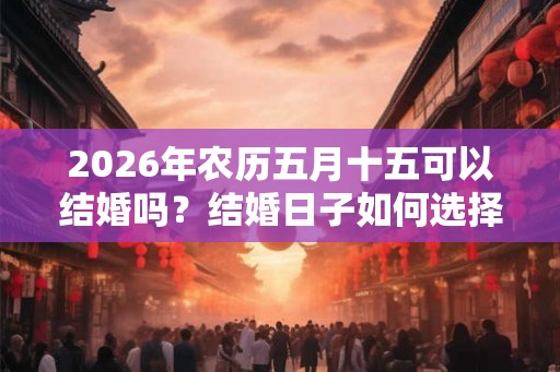 2026年农历五月十五可以结婚吗?结婚日子如何选择? 2026年农历五月十五可以结婚吗?结婚日子如何选择?