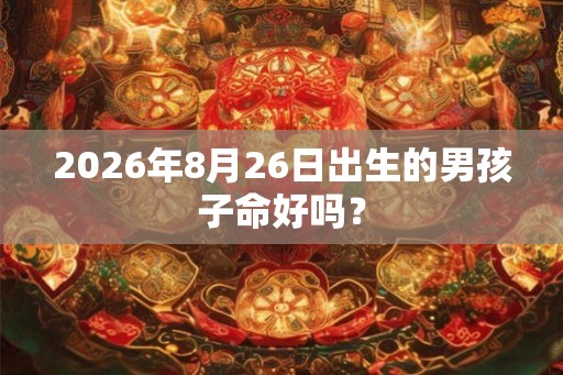 2026年8月26日出生的男孩子命好吗？