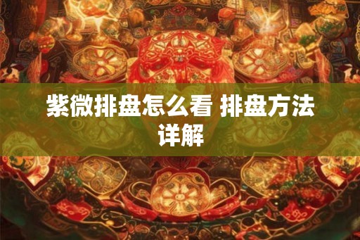 紫微排盘怎么看 排盘方法详解