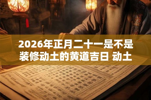 2026年正月二十一是不是装修动土的黄道吉日 动土破土的不同