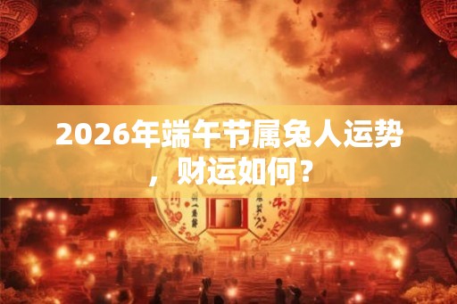 2026年端午节属兔人运势，财运如何？