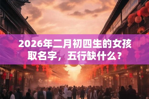 2026年二月初四生的女孩取名字,五行缺什么? 2026年二月初四生的女孩取名字,五行缺什么?