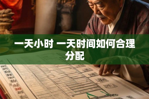 一天小时 一天时间如何合理分配