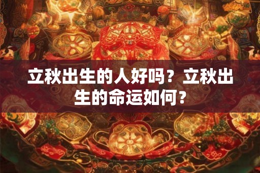 立秋出生的人好吗？立秋出生的命运如何？