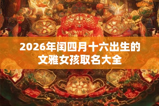 2026年闰四月十六出生的文雅女孩取名大全