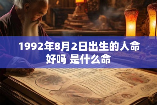 1992年8月2日出生的人命好吗 是什么命