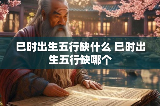 巳时出生五行缺什么 巳时出生五行缺哪个