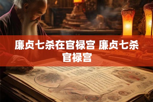 廉贞七杀在官禄宫 廉贞七杀官禄宫