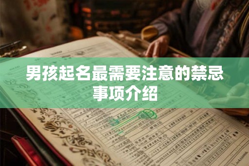 男孩起名最需要注意的禁忌事项介绍