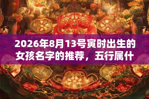 2026年8月13号寅时出生的女孩名字的推荐，五行属什么