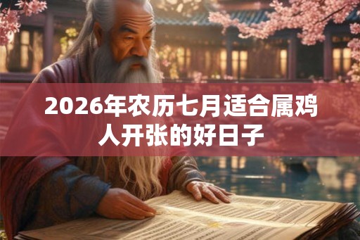 2026年农历七月适合属鸡人开张的好日子