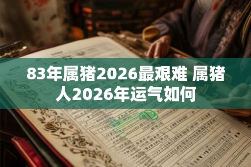 83年属猪2026最艰难 属猪人2026年运气如何