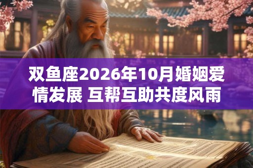 双鱼座2026年10月婚姻爱情发展 互帮互助共度风雨