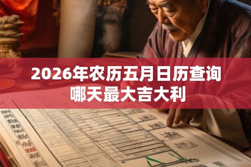 2026年农历五月日历查询 哪天最大吉大利 2026年农历五月日历查询 哪天最大吉大利