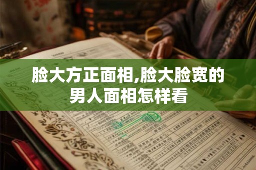 脸大方正面相,脸大脸宽的男人面相怎样看