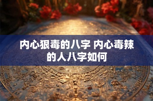 内心狠毒的八字 内心毒辣的人八字如何