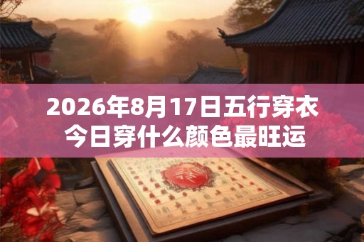 2026年8月17日五行穿衣 今日穿什么颜色最旺运 2026年8月17日五行穿衣 今日穿什么颜色最旺运