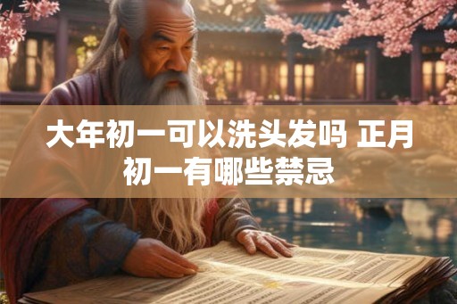 大年初一可以洗头发吗 正月初一有哪些禁忌