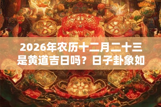 2026年农历十二月二十三是黄道吉日吗?日子卦象如何? 2026年农历十二月二十三是黄道吉日吗?日子卦象如何?
