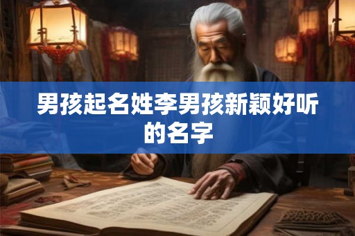 男孩起名姓李男孩新颖好听的名字
