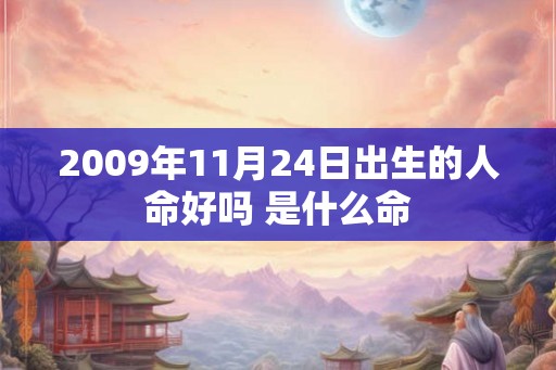 2009年11月24日出生的人命好吗 是什么命