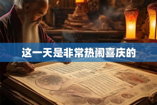 这一天是非常热闹喜庆的