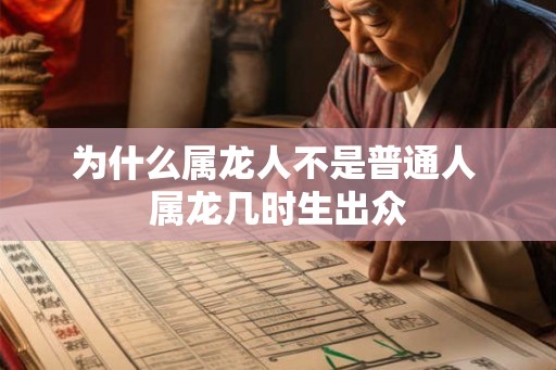 为什么属龙人不是普通人 属龙几时生出众
