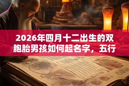 2026年四月十二出生的双胞胎男孩如何起名字，五行属什么