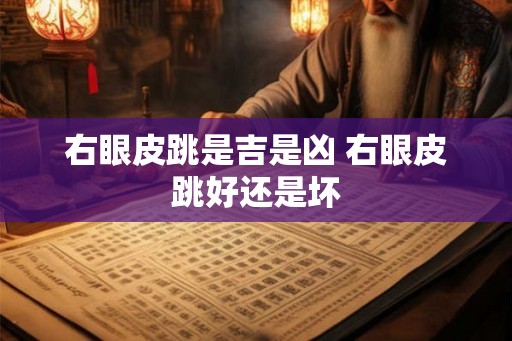 右眼皮跳是吉是凶 右眼皮跳好还是坏