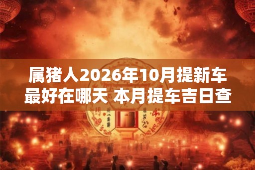 属猪人2026年10月提新车最好在哪天 本月提车吉日查询