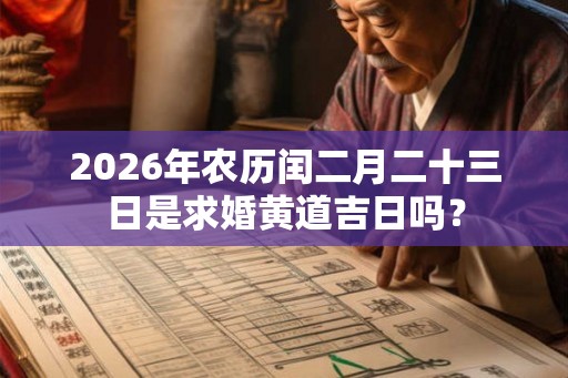 2026年农历闰二月二十三日是求婚黄道吉日吗？