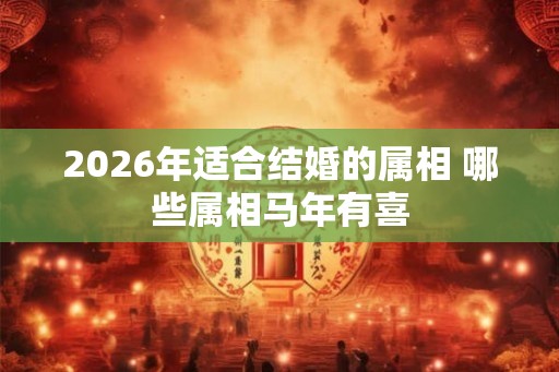 2026年适合结婚的属相 哪些属相马年有喜